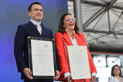 Daniel Noboa y María José Pinto