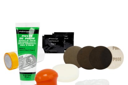 Existen kits que incluyen todo lo necesario para pulir el parabrisas del automóvil.