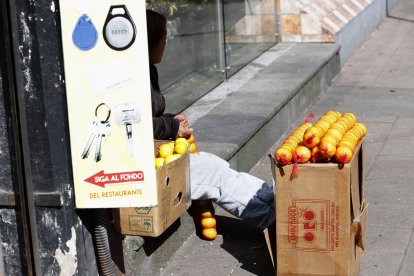 En la avenida Portugal se puede observar comercio informal.