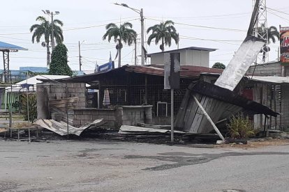 El restaurante donde se produjo el atentado la madrugada de ayer martes.