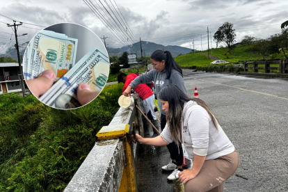 Ciudadanos del programa Jóvenes en acción realizan labores de limpieza y pintado de puentes.