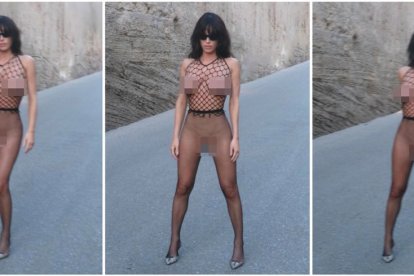 La esposa de Kanye West apareció otra vez desnuda.
