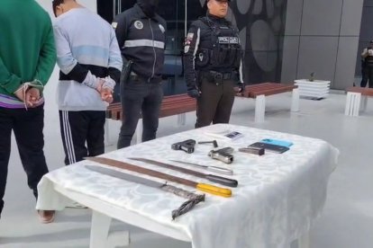 Estas fueron las evidencias halladas en la detención de miembros de Los Tiguerones en Quito.