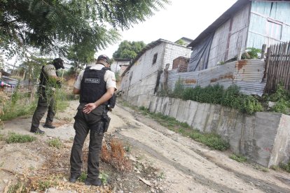 El lugar donde fueron encontradoslos cuatro cadáveres.