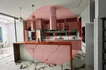 El área de cocina de la casa de alias Fito.