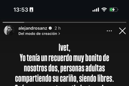 La respuesta fue posteada como historia en la cuenta de Instagram del cantante.