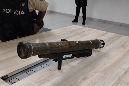 El lanzagranadas fue encontrado en el noroeste de Guayaquil, el miércoles 18 de junio.