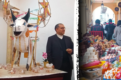 Monseñor Marcos Pérez detalló los actos que se realizarán estos días. Más de un centenar de artesanos ofrecen los tradicionales dulces.