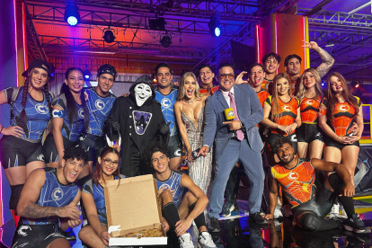 Carlos José Matamoros en su ingreso como animador de Combate