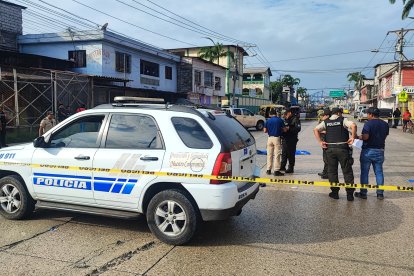 Lugar del atentado en el ingreso al Trinipuerto donde un guardia falleció y otro resultó herido.