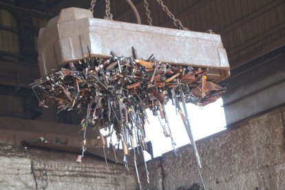 Las armas incautadas ingresaron a un horno de fundición.