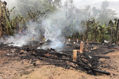 La vivienda de Juan Julio Jiménez Soto fue consumida por completo.