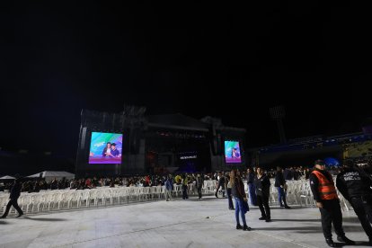 El espacio para los fanáticos en el Atahualpa, para ver a Chayanne.