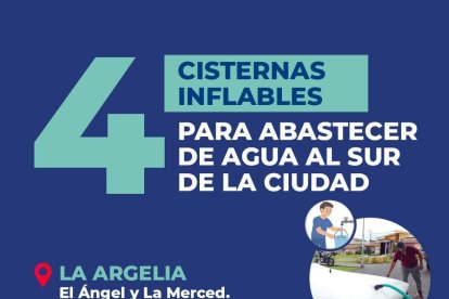 Ubicación de las cisternas inflables.