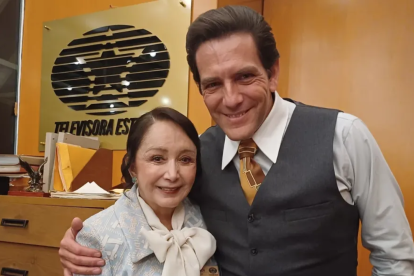 Sebastián Moncayo con María Antonieta de las Nieves, en la serie Chespirito: sin querer queriendo