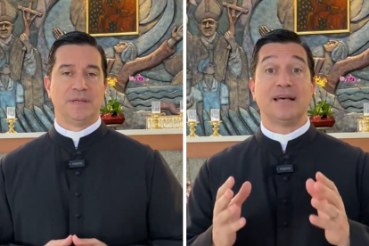 El cura César Piechestein suele publicar sus mensajes de reflexión en redes sociales.