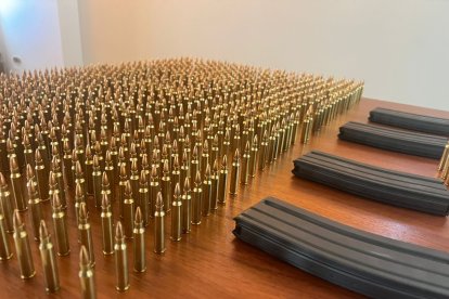 Municiones encontradas en los allanamientos.