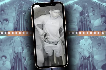 Cámaras de seguridad captaron el asalto dentro del bus.