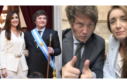 Al inicio a Milei y Villarruel se los vía muy activos y juntos en redes sociales y en actos públicos