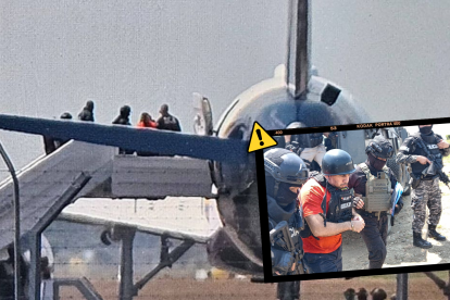 El líder criminal salió del aeropuerto José Joaquín de Olmedo, en Guayaquil, a las 14:13