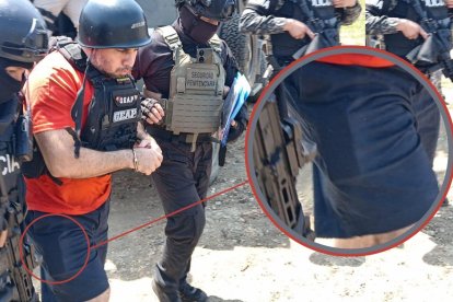 La imagen del traslado de alias Fito que generó polémica.