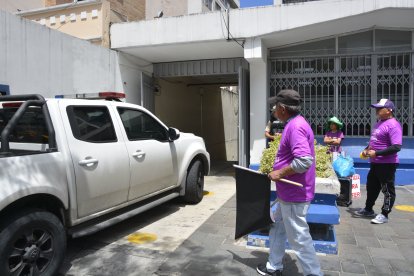 El sospechoso fue ingresado por el subsuelo de la Fiscalía de Pichincha.