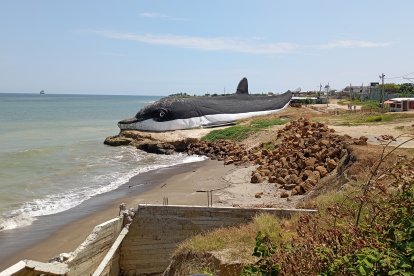Tras un colapso de tierra en las inmediaciones del monumento al delfín, la comunidad trata de resurgir.