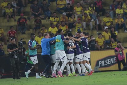 Fernando Cornejo marcó el gol del triunfo de Liga de Quito.