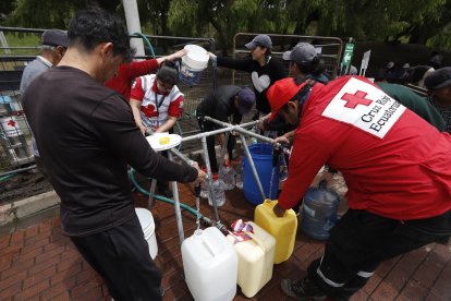 En algunas de las vertientes, el Gobierno Nacional instaló potabilizadoras portátiles.