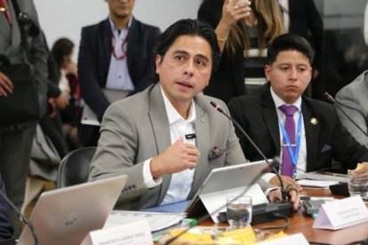 Fabián Calero, durante su comparecencia pasada en la Asamblea para dar detalles de los contratos