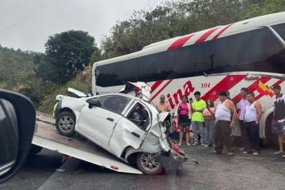 Lugar donde ocurrió el accidente de tránsito.