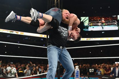 Brock Lesnar en su encuentro con John Cena.