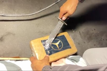 La sustancia ilícita estaba almacenada en bloques tipo ladrillo