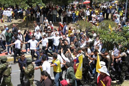 El presidente Daniel Noboa llegó hasta la Corte Constitucional.