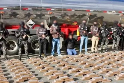 La droga dio un peso total de 550 kilogramos.