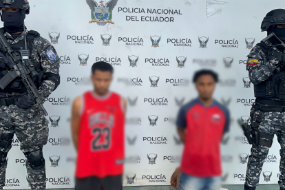 Los detenidos fueron presentados por la Policía ante los medios, la mañana de este jueves 14 de agosto de 2025.