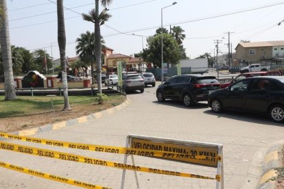 Zona de ingreso a la urbanización Málaga 2, en La Aurora.