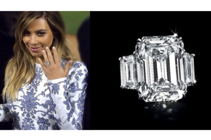 En su momento, Kim mostró su anillo de compromiso en todas las televisoras nacionales de EE.UU. y las imágenes fueron divulgadas a nivel internacional-