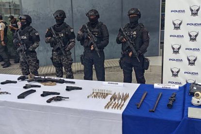 Un gran arsenal de armas y municiones fueron incautadas durante los allanamientos.