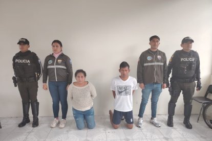 La pareja fue detenida en Puyo, en la provincia de Pastaza, por gente de la Unase.