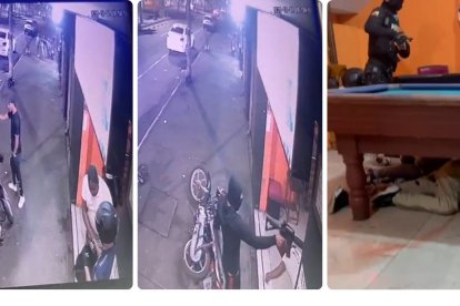 Las víctimas estaban paradas afuera del billar de la avenida Abraham Calazacón.