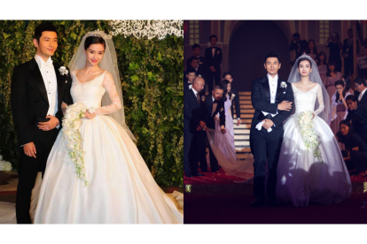 Con este vestido Angelababy dijo: Sí, acepto