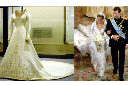 Este vestido fue utilizado por la reina Letizia al momento de decir sus votos de amor