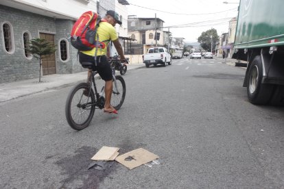 En el sitio del suceso, hoy se observaba la huella del ataque.