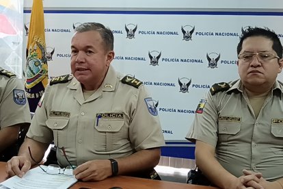 El coronel Jimmy Viteri, jefe de la Subzona de Tungurahua, informó sobre la captura.