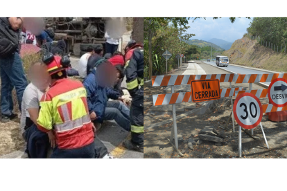 Este accidente vial, ha dejado varias carreteras cerradas por precaución