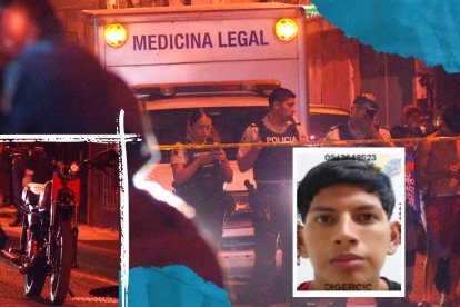 El cadáver de Christian Ramos Quintana quedó sobre la vereda.