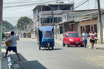El sitio del crimen en el Guasmo.