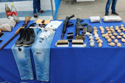 Evidencias que fueron presentadas por las autoridades policiales