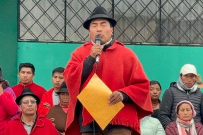 Leónidas Iza, presidente de la Conaie.